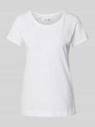 T-shirt met boothals, model 'Arden'