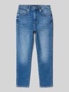 Tapered fit jeans van katoenmix, model 'YOKE'