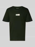 T-shirt met labelprint en ronde hals