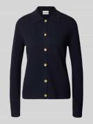 Regular fit gebreid jack van zuivere wol