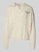 Regular fit gebreide pullover met wol