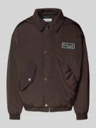 Regular fit bomberjack met platte kraag