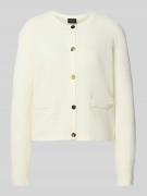 Regular fit gebreid jack van katoenmix