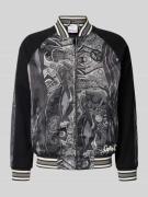 Regular fit sweatjack met opstaande kraag