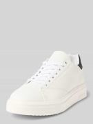 Leren sneakers met labelopschrift, model 'FYNNER'