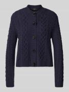 Regular fit gebreid jack van zuivere wol, model 'ABITO'