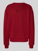 Sweatshirt met ronde hals en labelstitching