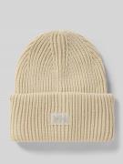 Beanie met labelpatch