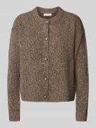 Cardigan met extra brede schouders en knoopsluiting