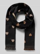 Sjaal van viscosemix met franjes