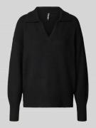 Regular fit gebreide pullover met wol, model 'MALOU'