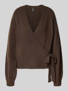 Regular fit gebreid jack met wol, model 'MALOU'