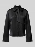 Regular fit strikblouse met blinde knoopsluiting