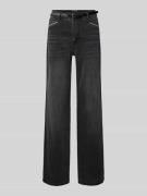 Wide leg jeans met riem