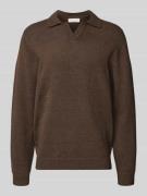 Regular fit shirt met lange mouwen en polokraag, model 'Karl'