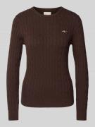 Gebreide pullover met kabelpatroon