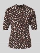 T-shirt met opstaande kraag en 1/2-mouwen