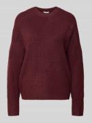 Relaxed fit gebreide pullover met wol, model 'Gillian'