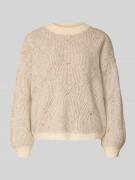 Comfort fit gebreide pullover met wol, model 'JENNA'