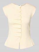 Gebreid shirt met ruches, model 'PAGNI'