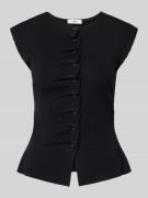 Gebreid shirt met ruches, model 'PAGNI'