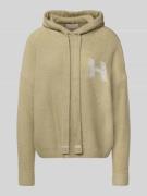 Gebreide pullover van kasjmiermix met capuchon