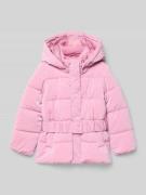 Regular fit gewatteerd jack met afneembare capuchon, model 'ELISE'