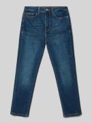 Tapered fit jeans van katoenmix, model 'YOKE'