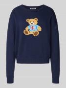 Gebreide pullover met motief en ronde hals