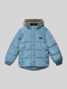 Regular fit gewatteerd jack met labelpatch