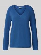 Regular fit gebreide pullover van katoenmix