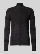 Gebreid vest met opstaande kraag