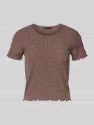 Slim fit T-shirt met viscose, model 'EMMA'