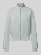 Sweatjack met labelapplicatie, model 'NEW ALLIE'