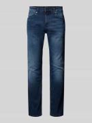 Slim fit jeans van katoenmix