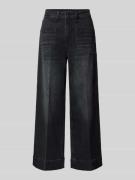 Wide leg jeans met bandplooien, model 'MIRU 6/8'