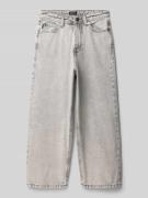 Straight fit jeans met logopatch, model 'Iron'