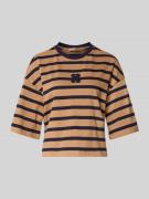 Kort T-shirt met labelstitching