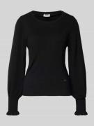 Gebreide pullover met pofmouwen