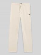 Regular fit sweatpants van katoenmix