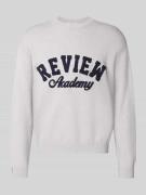 Gebreide pullover met ribboorden