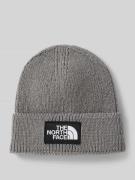 Beanie in gebreide look met logopatch, model 'Box'