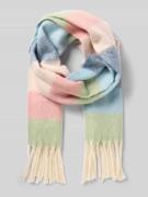 Sjaal met streepmotief en franjes
