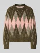 Relaxed fit gebreide pullover van wolmix