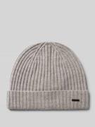 Beanie met labeldetail, model 'FRANCIS'