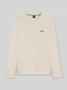 Regular fit shirt met lange mouwen van katoenmix