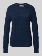 Regular fit gebreide pullover van pure wol