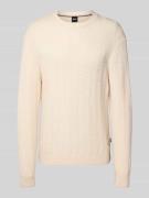 Regular fit gebreide pullover van pure scheerwol, model 'HITALO'