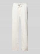 Straight fit sweatpants met tunnelkoord