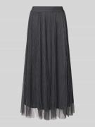 Regular fit midirok van mesh, model 'LAVINA'